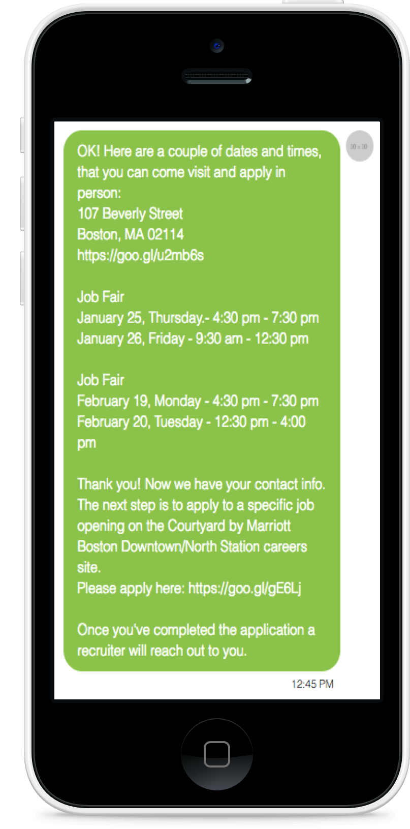 Job Fair Registration chatbots