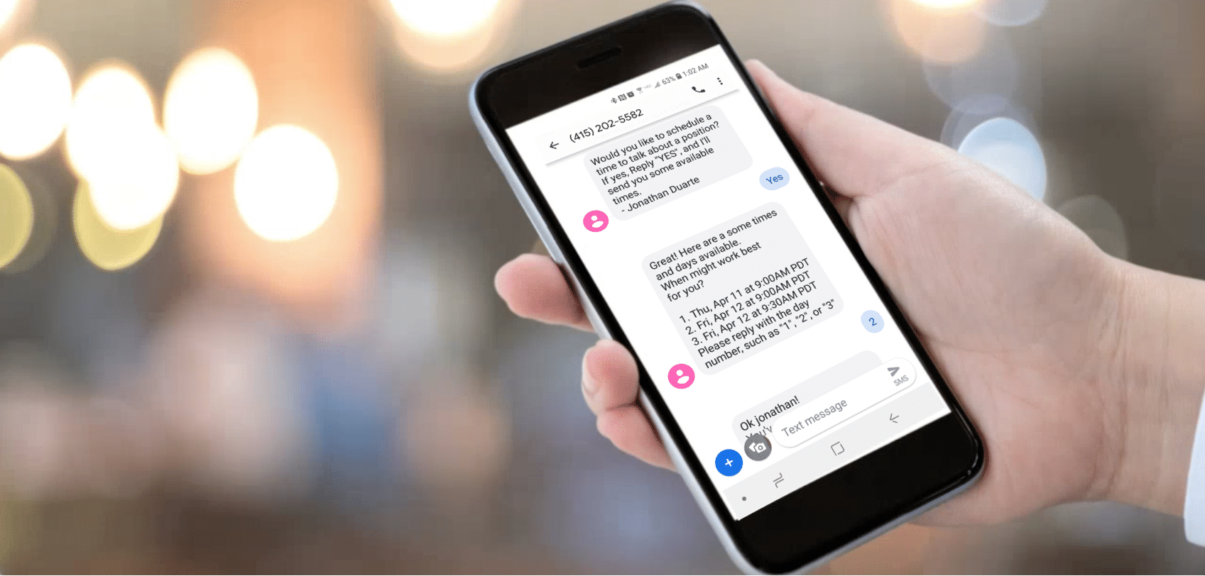 Automated Scheduling with Text Messaging