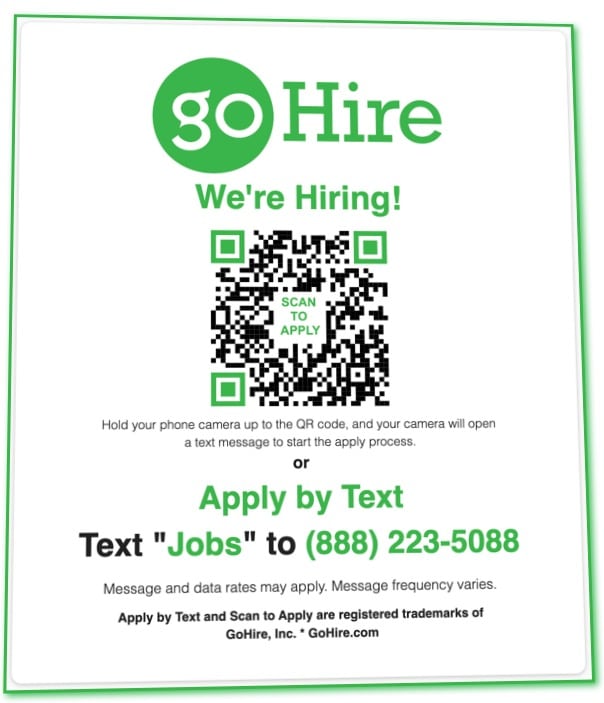 Apply by Text with QR Code