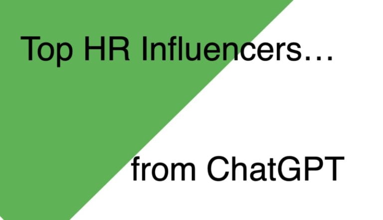 ChatGPT Top HR Influencers