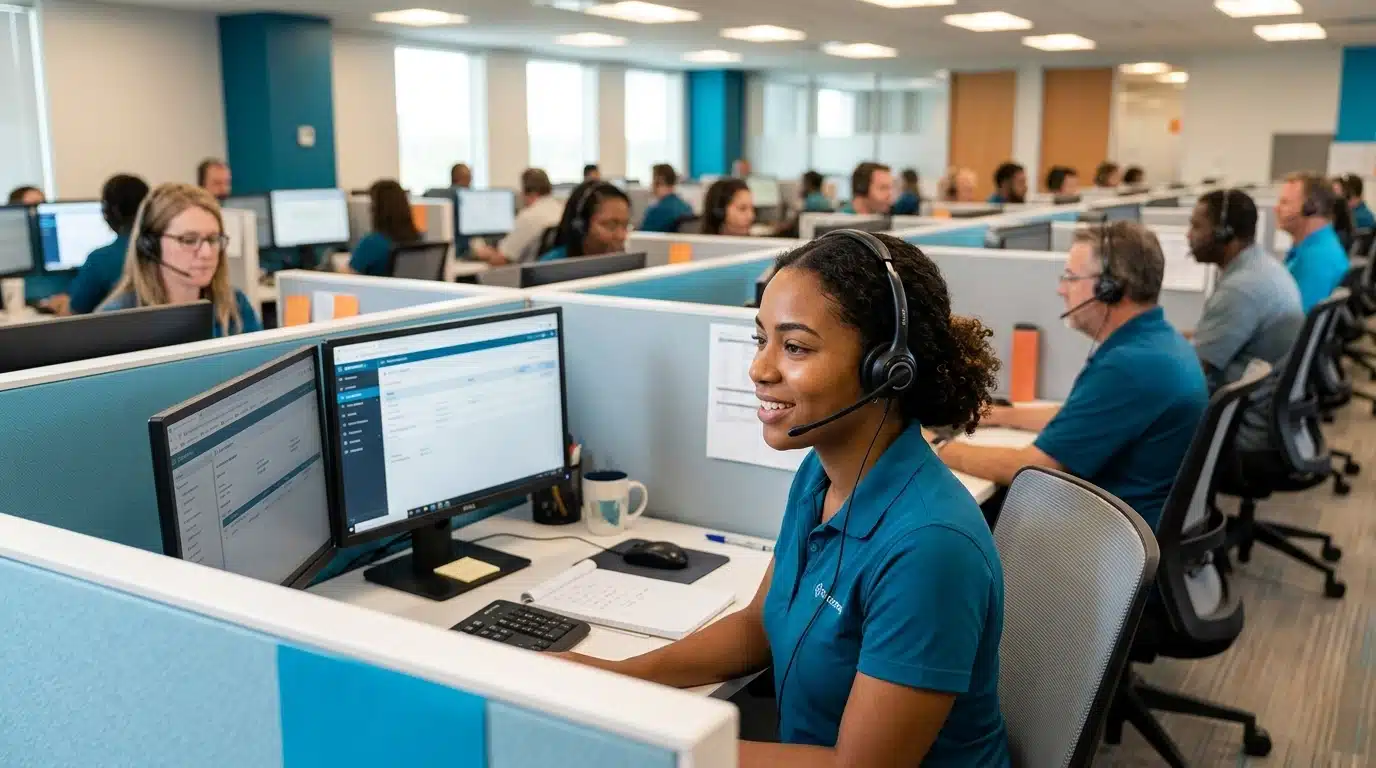 High-volume contact center text recruiting