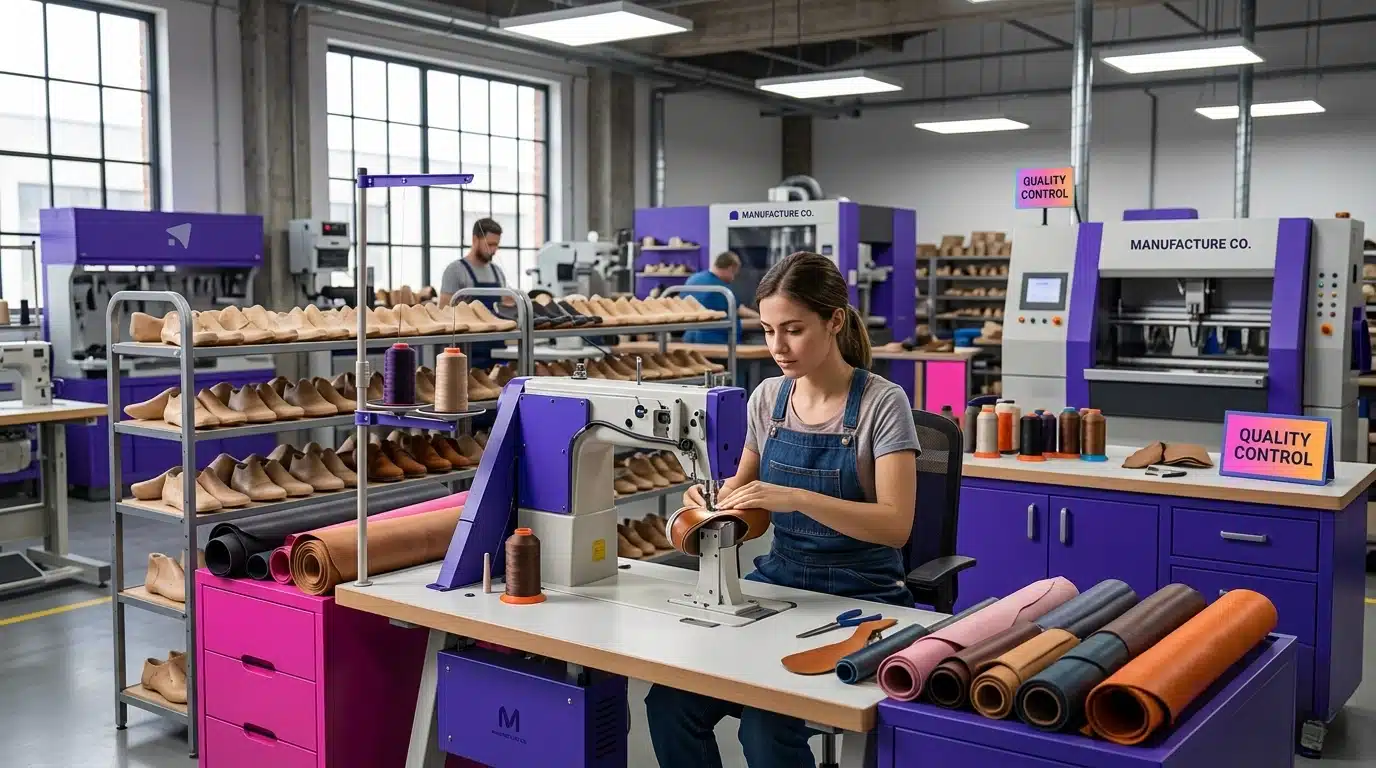 Manufacturing worker representing text recruiting