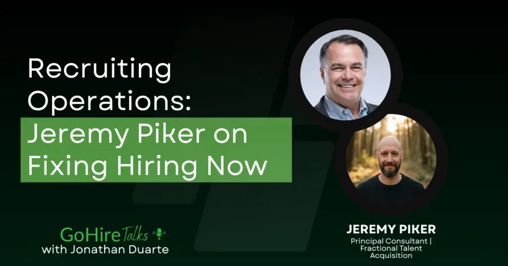 Jeremey Piker- Recruiting Operations podcast title card with faces.